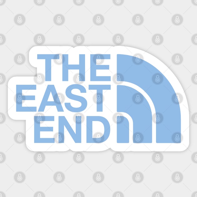 The East End Sticker by Confusion101